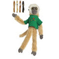 24" Natural Hanging Monkey Assortment with shirt and full color imprint